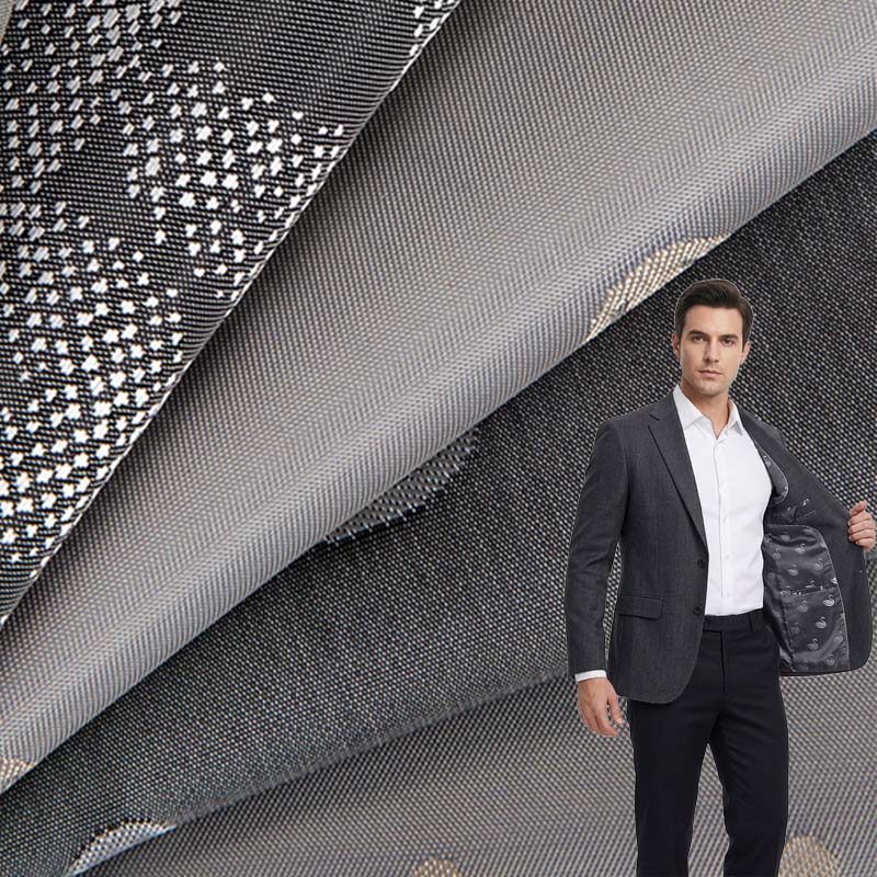 Kain Lapisan Jacquard Campuran Viscose Poliester